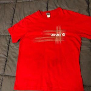 Rare Versace Jeans Couture Red Tshirt Size Large